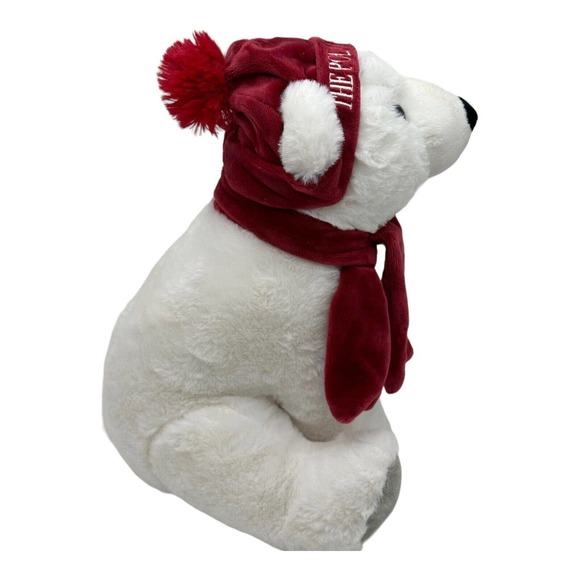 The Polar Express Plush Bear Stuffed Animal VHTF Red Snowflake Scarf & Hat 13" - Picture 7 of 10